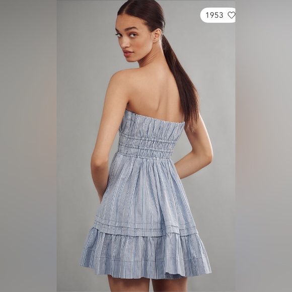 NWT Anthropologie Somerset Strapless Mini Dress, sz M - Picture 4 of 4